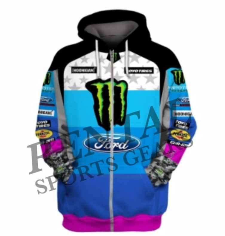 Monster Ford F1 Racing Printed Race Hoodie