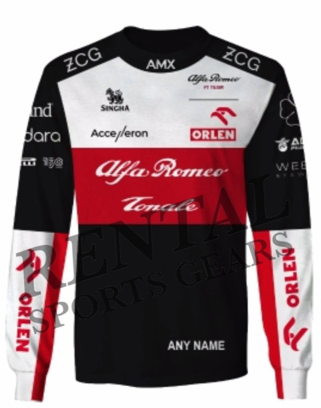 2022 Alfa Romeo New Race Shirt Zhou Guanyu F1 Race Shirt - Rental Sports