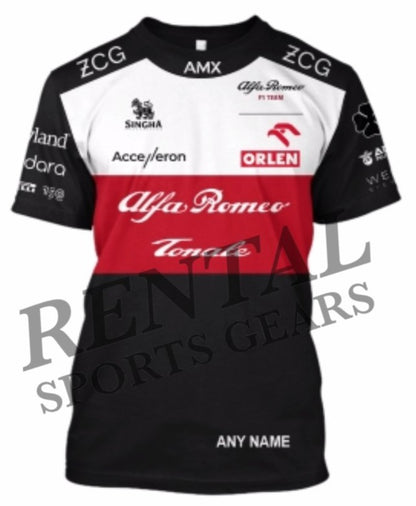 2022 Alfa Romeo New Race Shirt Zhou Guanyu F1 Race Shirt