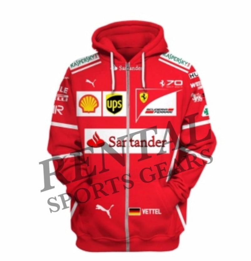 Sebastian Vettel's Ferrari 2017 F1 Race Hoodie