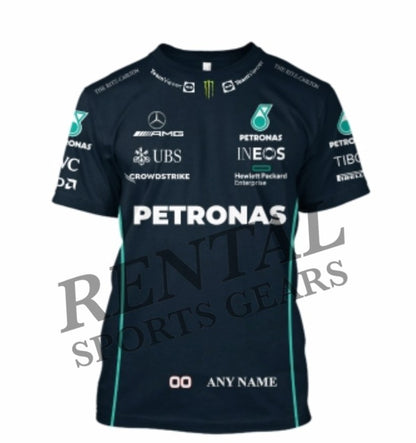 2022 New Lewis Hamilton T-Shirt F1 Mercedes AMG Petronas F1