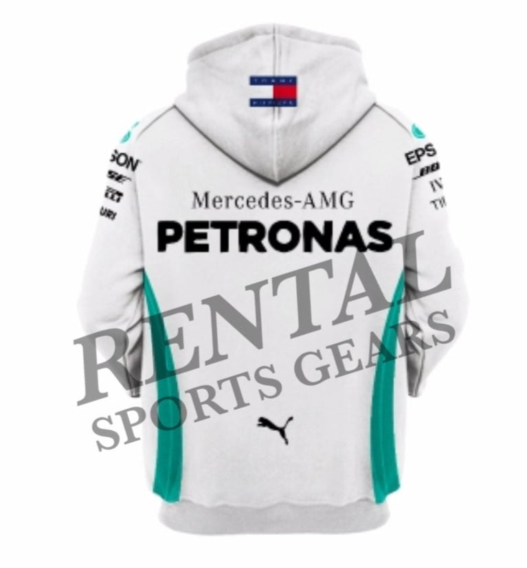 Lewis Hamilton 2019 Mercedes Benz F1 Race Hoodie - Rental Sports