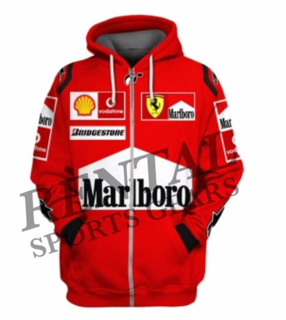 Michael Schumacher 2001 Hoodie Ferrari F1 Hoodie - Rental Sports