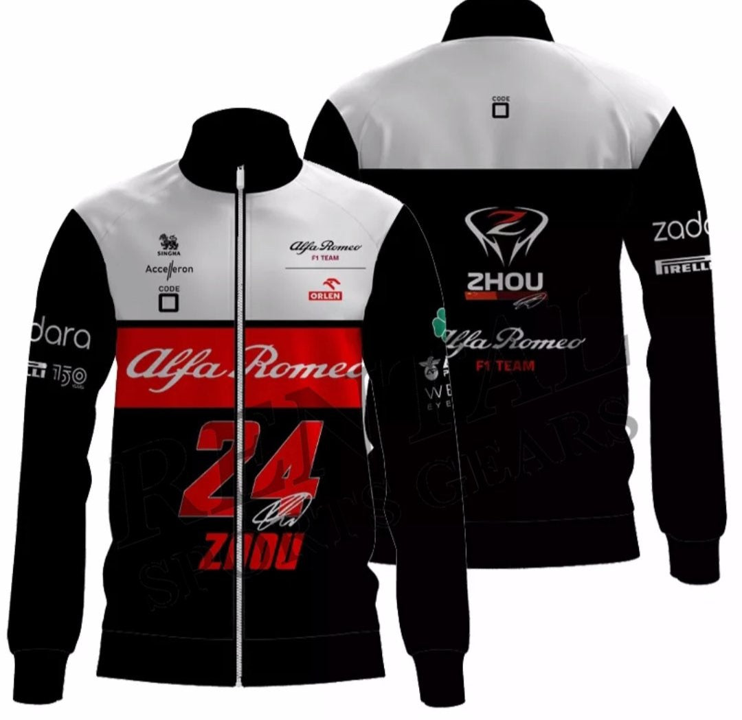 2023 Zhou Guanyu Race Jacket Alfa Romeo F1 - Rental Sports