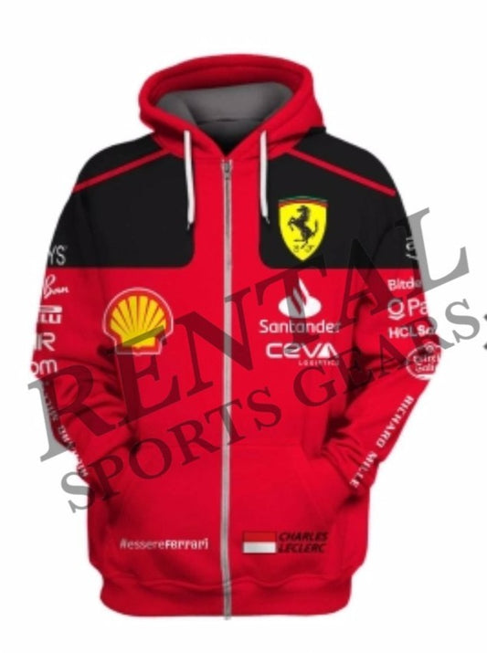 New Charles Leclerc 2023 Race Hoodie Ferrari F1 - Rental Sports