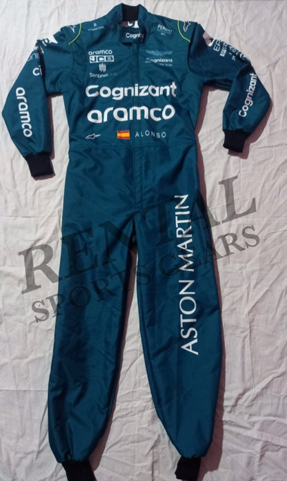 Fernando Alonso Aston Martin 2023 Suit Printed F1 Race Suit