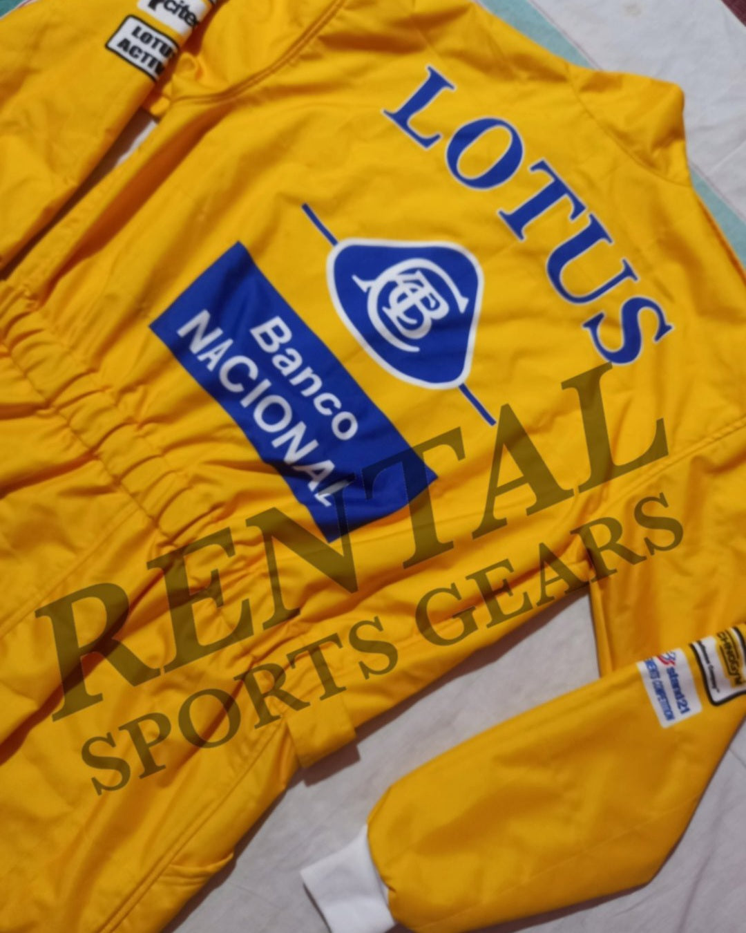 Ayrton Senna LOTUS 1987 Embroidery F1 Race Suit |  F1 Replica Embroidery Race Suit