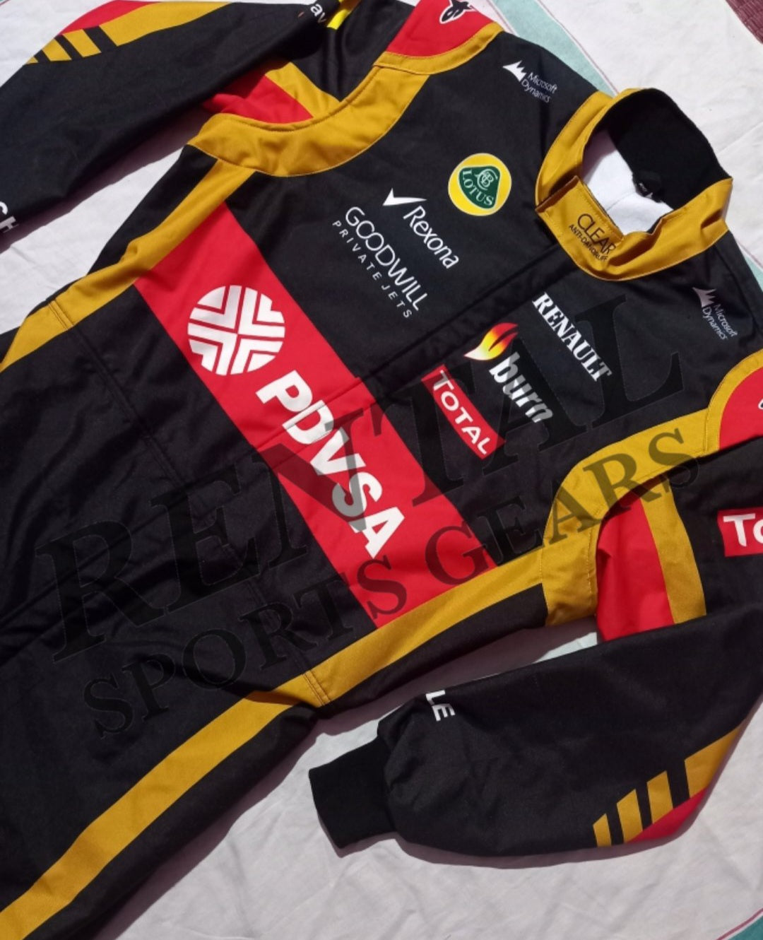 Romain Grosjean 2014 Lotus F1 Team Race Suit F1 Kart Race Suit - Rental Sports