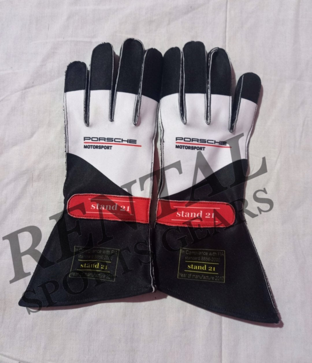 Stand 21 | Porsche Motorsports Racing Gloves - F1 Replica Gloves - Rental Sports