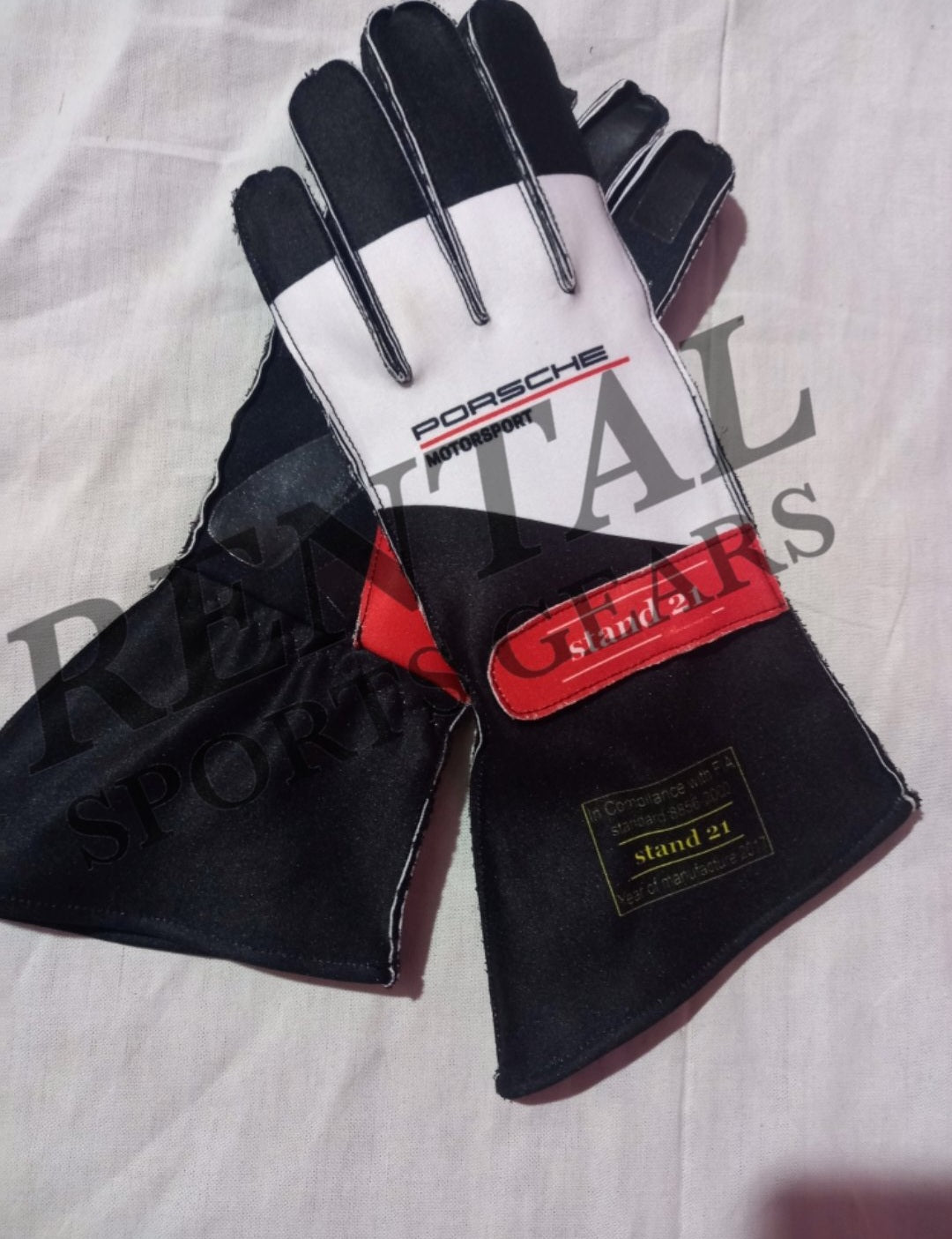 Stand 21 | Porsche Motorsports Racing Gloves - F1 Replica Gloves - Rental Sports