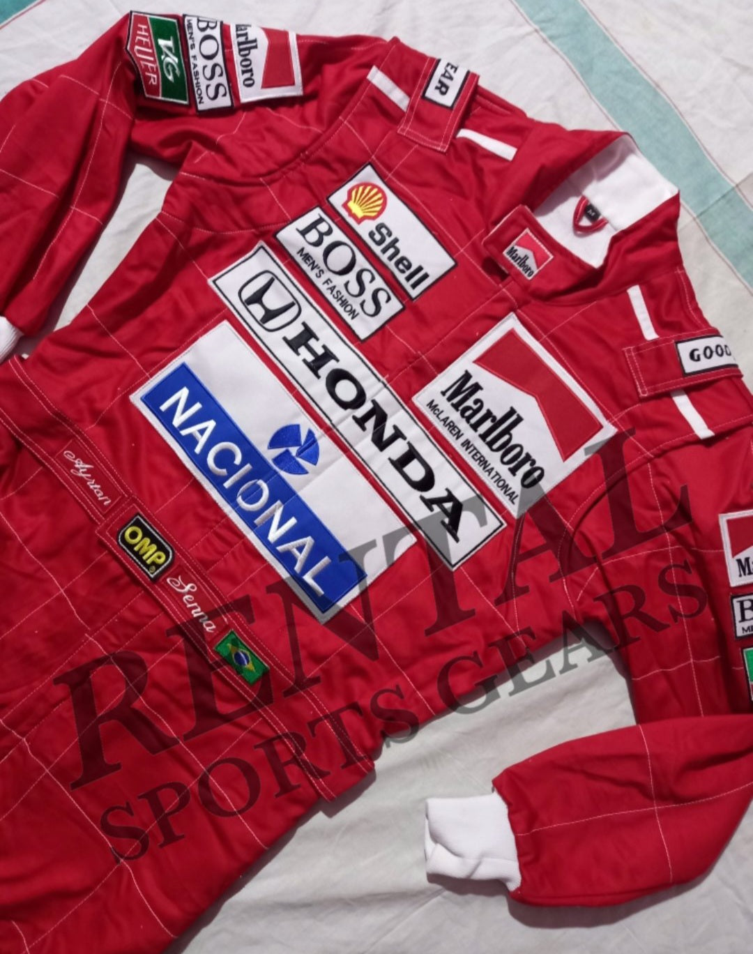 Ayrton Senna 1991 racing suit Embroidery Mc Laren F1 | F1 Replica Embroidery Race Suit