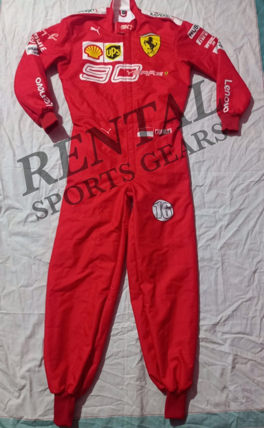 F1 Charles leclerc 2019 Ferrari 90 Years Racing Suit - Rental Sports
