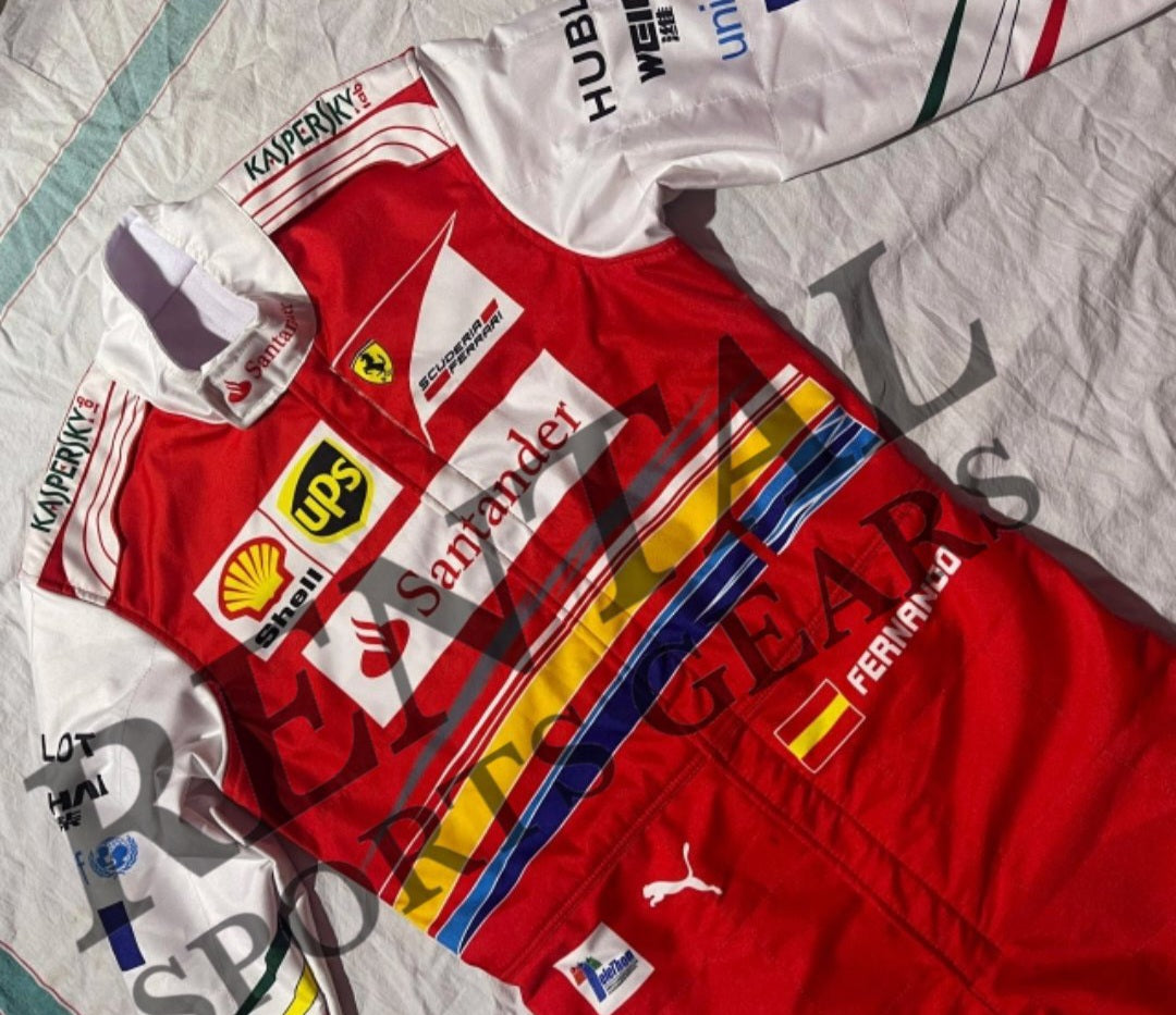 Fernando Alonso Ferrari Racing Suit For Abu Dhabi 2014 | Ferrari racing Racing suit Ferrari