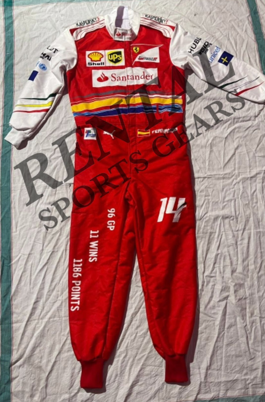 Fernando Alonso Ferrari Racing Suit For Abu Dhabi 2014 | Ferrari racing Racing suit Ferrari