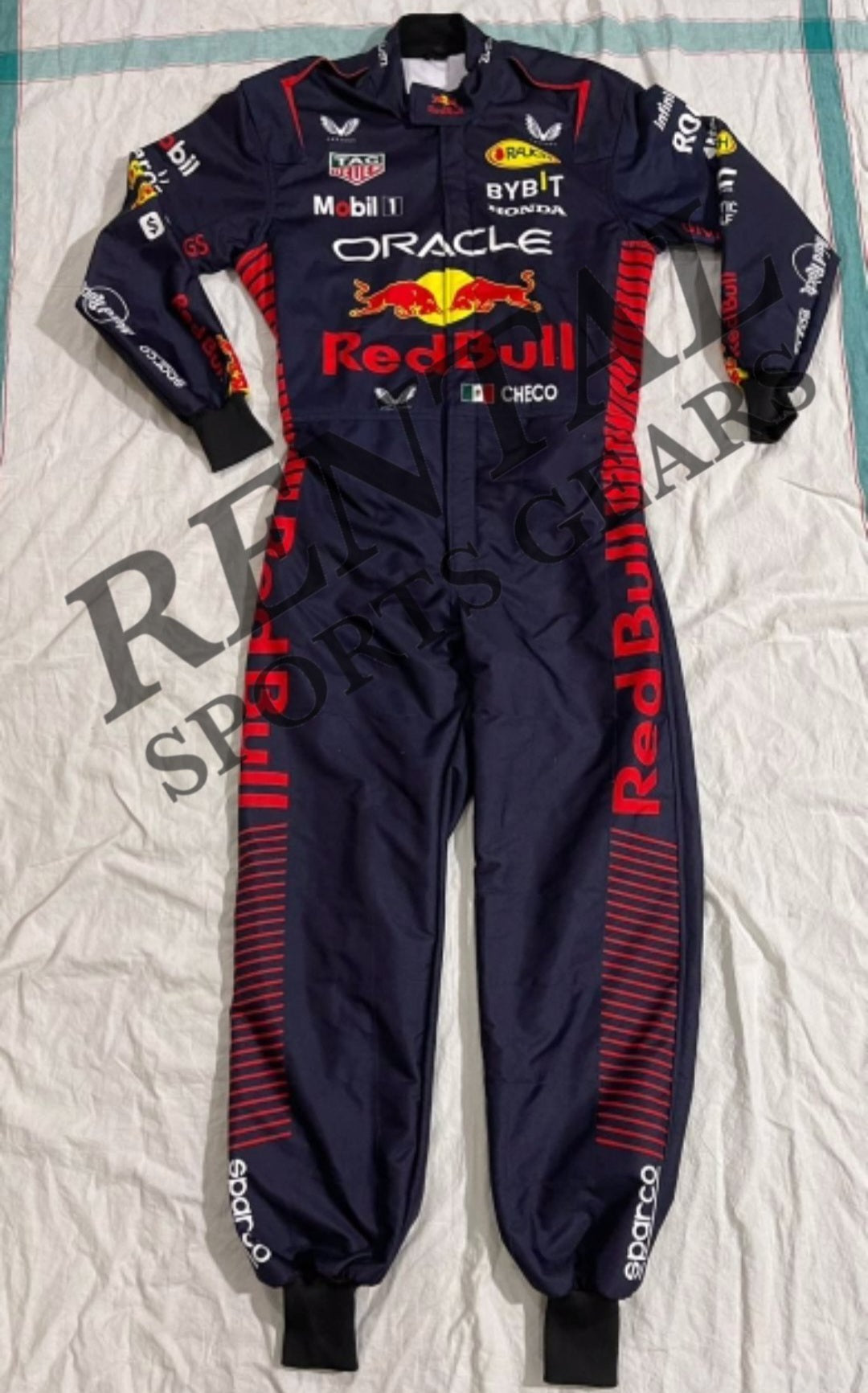 Sergio Perez Redbull ORACLE 2023 Suit Printed - F1 Race Suit