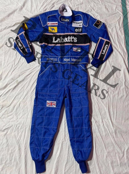 Nigel Mansell 1992 F1 Embroidery Race Suit |  F1 Replica Embroidery Race Suit