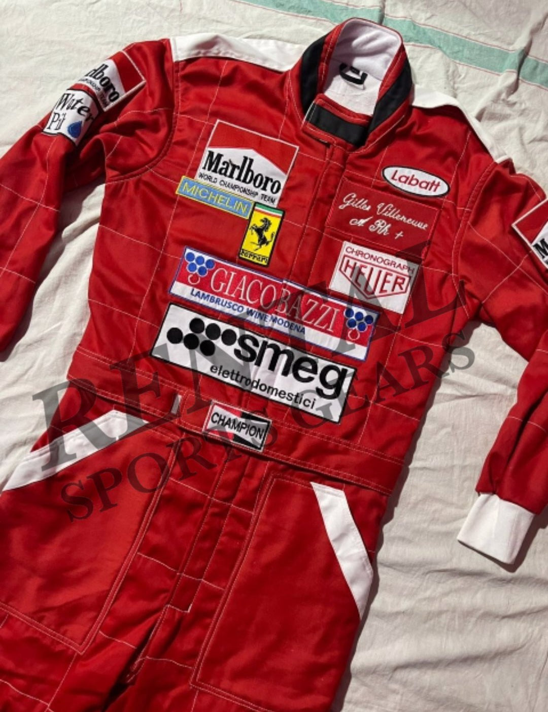 1978 Gilles Villeneuve F1 Embroidery Race Suit