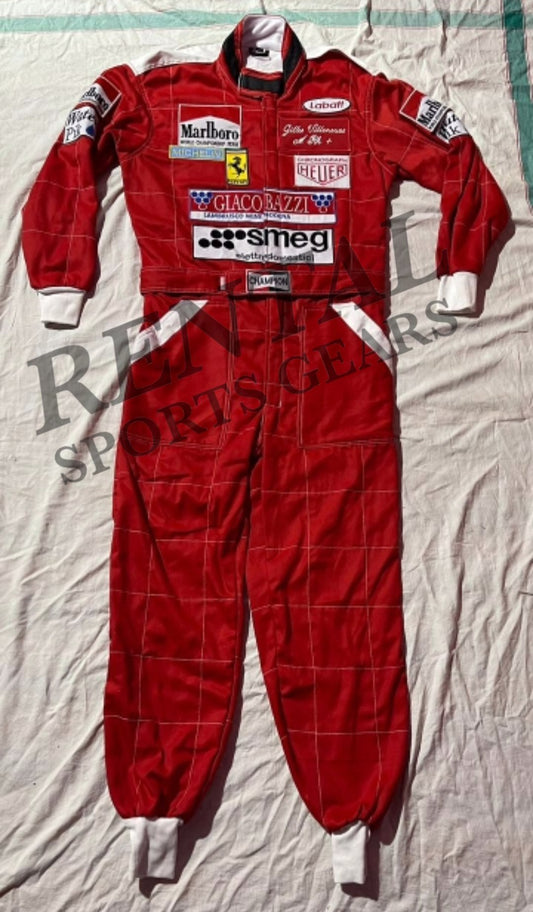1978 Gilles Villeneuve F1 Embroidery Race Suit