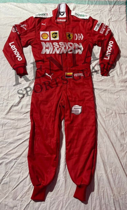 2019 Sebastian Vettel Brazilian GP Scuderia Ferrari F1 Embroidery Suit