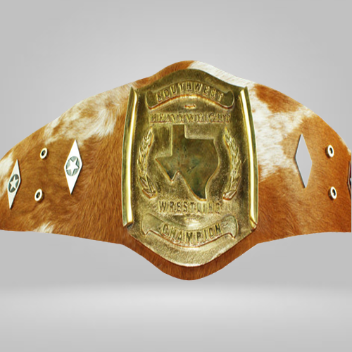 Cast SouthWest Heavyweight Wrestling Championship Belt