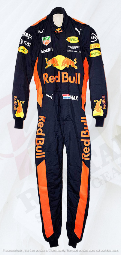 2017 Max Verstappen Race Red Bull F1 Suit