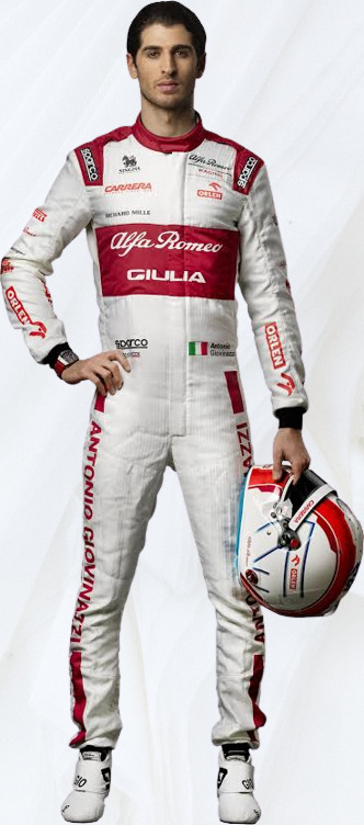 2021 Antonio Giovinazzi Racing F1 Suit Alfa Romeo Orlen