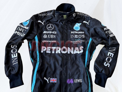 Lewis Hamilton 2022 Racing Suit F1 Mercedes AMG Petronas  | F1 Replica Embroidery Race Suit