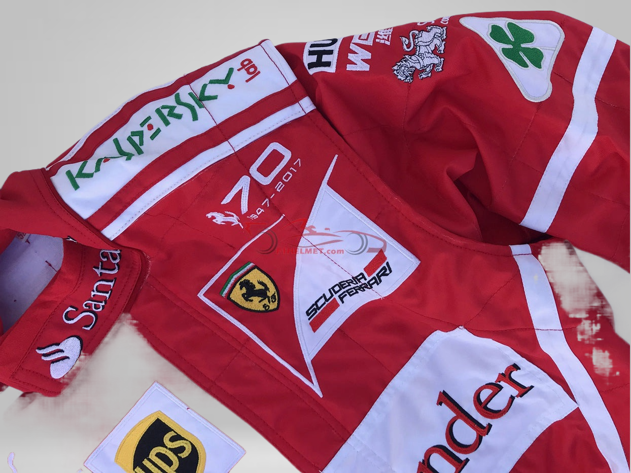 Vettel 2017 Embroidery racing suit / Ferrari F1