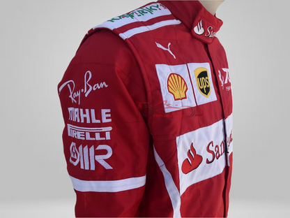 Vettel 2017 Embroidery racing suit / Ferrari F1