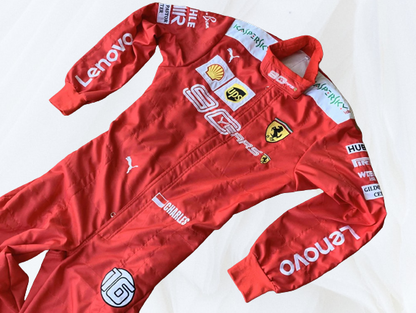 Charles Leclerc 2019 Ferrari 90Years Embroidered race suit | F1 Replica Embroidery Race Suit