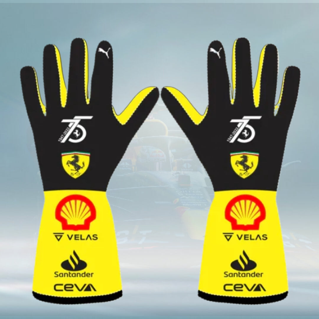 Charles Leclerc 2022 Ferrari F1 Gloves F1 Replica Gloves - Rental Sports