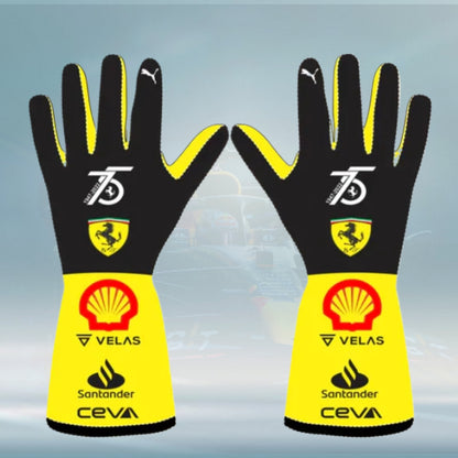 Charles Leclerc 2022 Ferrari F1 Gloves F1 Replica Gloves - Rental Sports