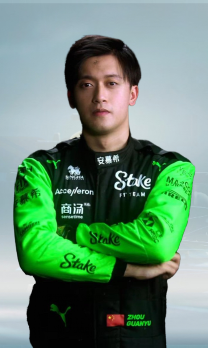 F1 Guanyu Zhou 2024 Race Suit Alfa Romeo F1 Team Stake
