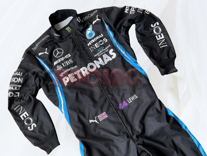 F1 Lewis Hamilton Race Suit 2021 Mercedes AMG Petronas | F1 Replica Embroidery Race Suit