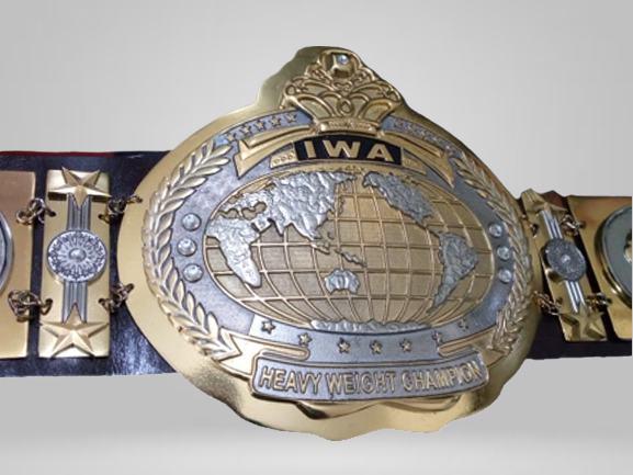 IWA World Junior Jr. Mid Heavyweight Wrestling Champion Belt Ashura Hara WWU