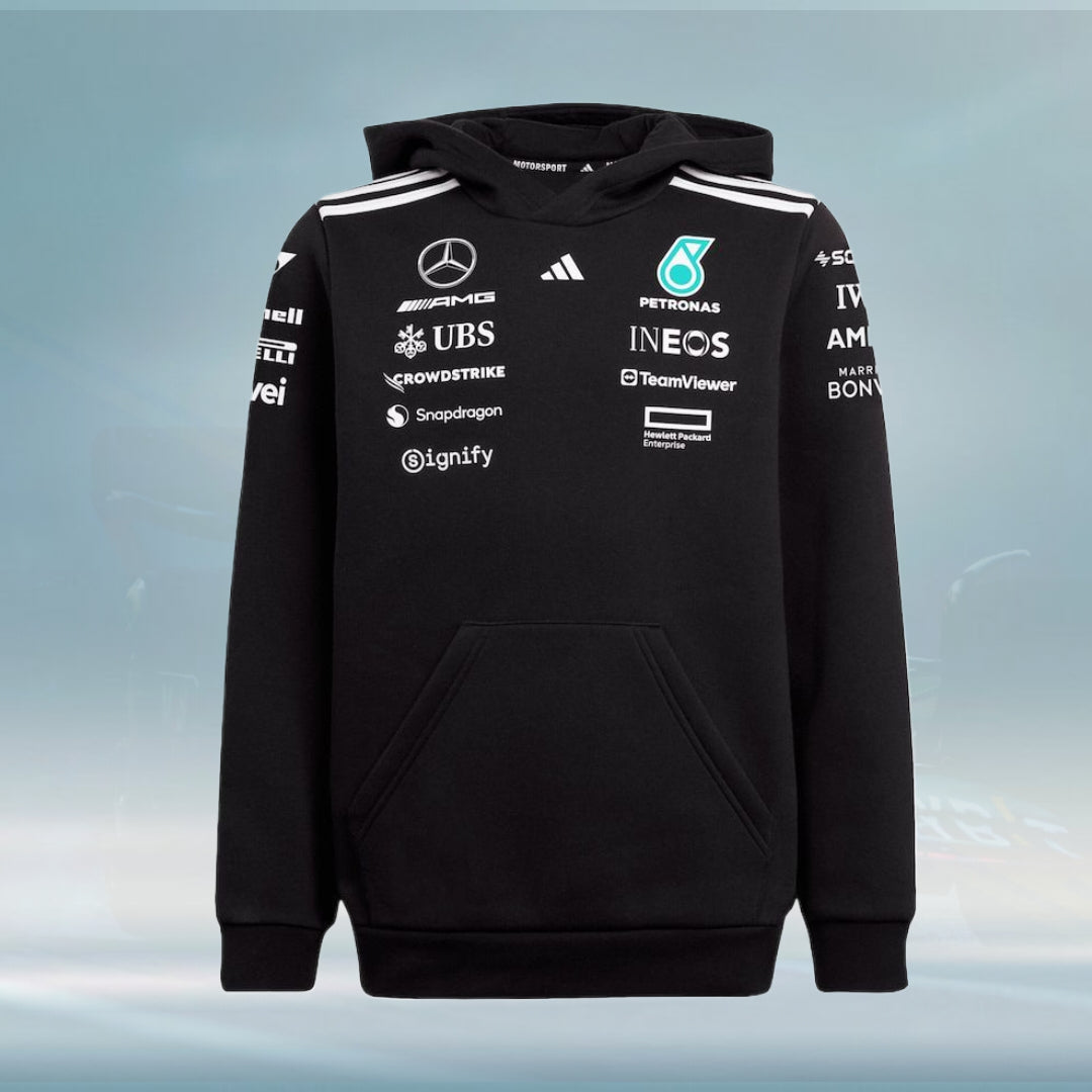 Mercedes AMG Petronas adidas F1 2025 Team Hoodie - Black