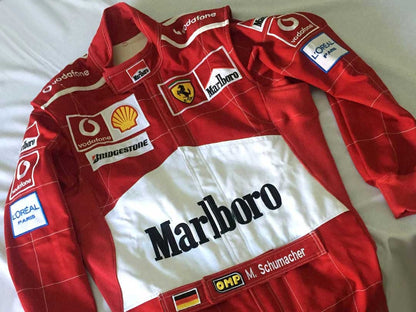 F1 Michael Schumacher 2004 Race suit / Ferrari F1 Embroidery Race Suit