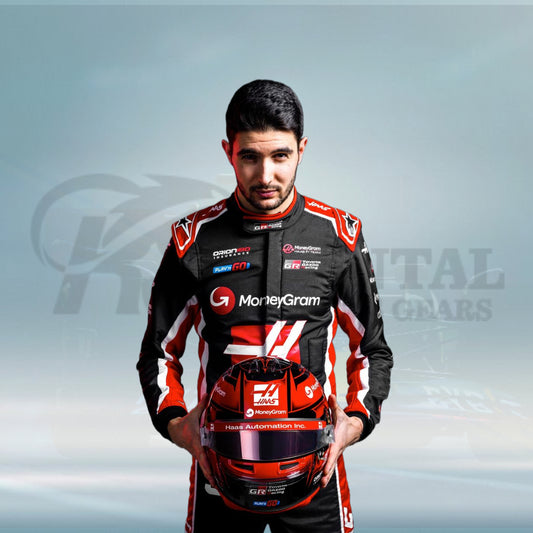 2025 Esteban Ocon MoneyGram Haas F1 Team Race Suit - Rental Sports