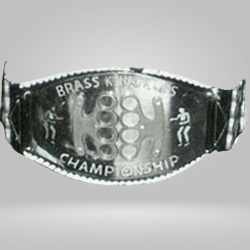 NWA Brass Knuckles Championship Belt WCCW WCWA Old Knuckle Hardcore Matches