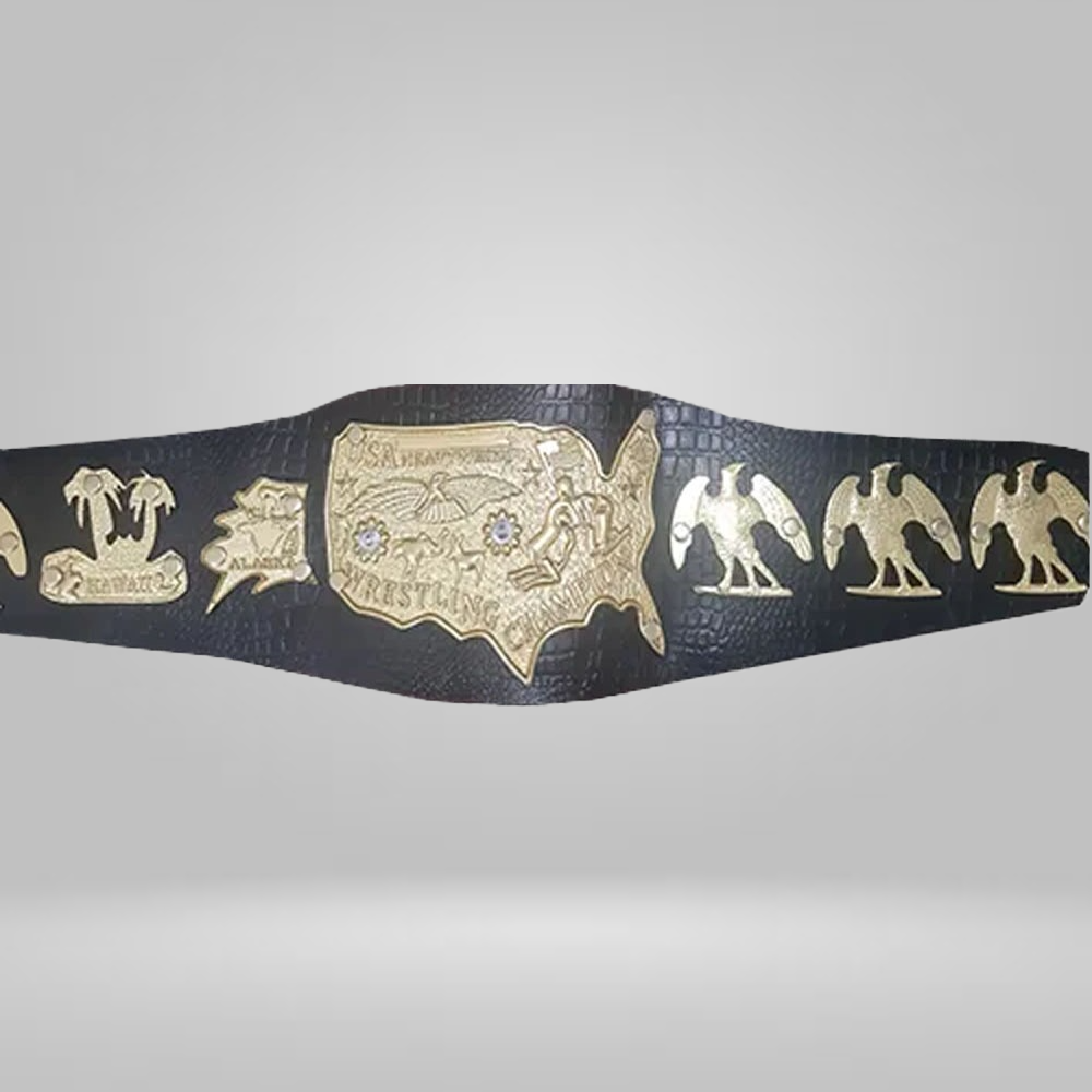 NWA Mid-Atlantic USA Heavyweihgt Heavyweight Wrestling Title Champion Belt Flair Wahoo Mulligan Valentine Piper Black Strap