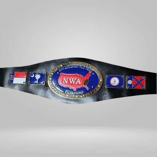 NWA Mid-Atlantic Tag Team Champion Belt Mid Atlantic Rip Hawk Swede Hanson Levy - Rental Sports
