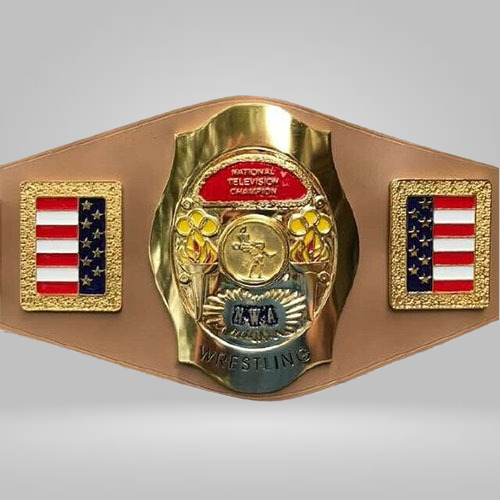 NWA National Television Champion Belt United States Old School Wrestling TV USA