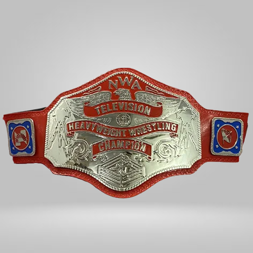 NWA Televisions Heavyweight Wrestling Championship Belt (4mm Zinc Hand Craft)