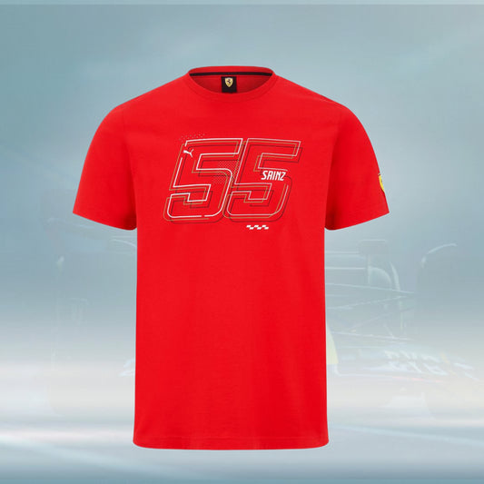 2022 Ferrari F1 Mens Sainz T-shirt red