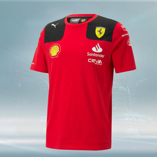 2023 Sainz Team Ferrari F1 Men's T-shirt - Rental Sports