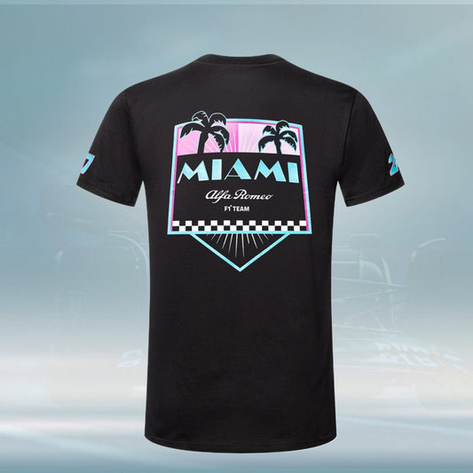 2023 Alfa Romeo Italy F1 Mens Miami GP T-shirt - Rental Sports