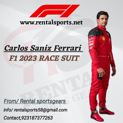 Carlos Saniz 2023 F1 Ferrari Suit Race - Rental Sports