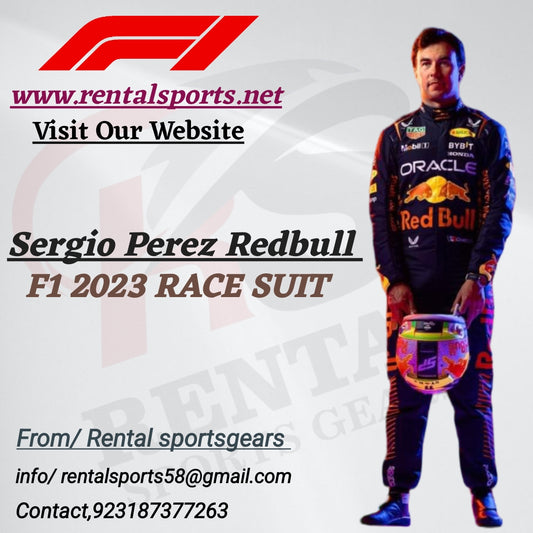 Sergio Perez Redbull ORACLE 2023 Suit Printed - F1 Race Suit