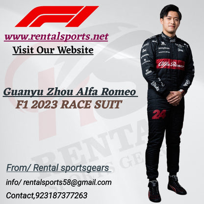 Guanyu Zhou Alfa Romeo 2023 Suit Printed F1 Race Suit