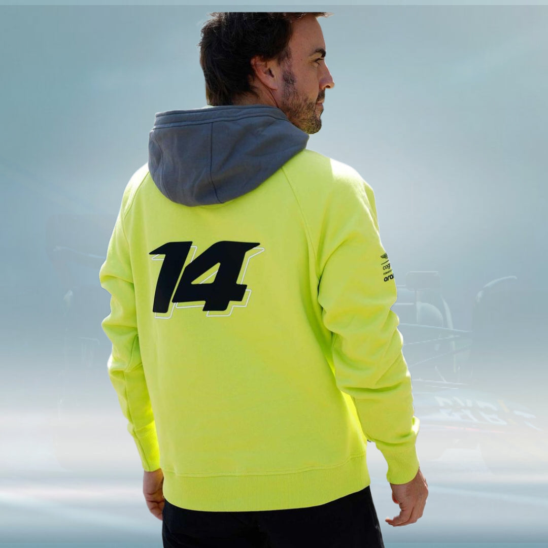 2023 Aston Martin UK F1 Mens Alonso Kimoa Hooded Sweatshirt